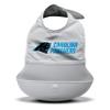 Smilo NFL Silicone Bib with Crumb Catcher - Carolina Panthers - Gray view 1