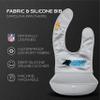 Smilo NFL Silicone Bib with Crumb Catcher - Carolina Panthers - Gray view 2