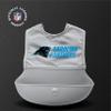 Smilo NFL Silicone Bib with Crumb Catcher - Carolina Panthers - Gray view 4