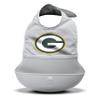 Smilo NFL Silicone Bib with Crumb Catcher - Green Bay Packers - Gray view 1