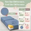 2inch Extra Thick Baby Bath Kneeler and Elbow Rest Pad Set + Hooded Towel view 2