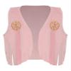 FEESHOW Baby Boys Girls Cowboys Costume Tassel Mini Open Front Jacket Cowgirl Cosplay Outfit Fringed Waistcoat Pink 7-8 Years view 1