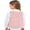 FEESHOW Baby Boys Girls Cowboys Costume Tassel Mini Open Front Jacket Cowgirl Cosplay Outfit Fringed Waistcoat Pink 7-8 Years view 3