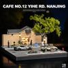 1/64 Modular Yihe Cafe Landmark Diorama with LED Street Lamps, Diecast Cars & Figure - Miniature Archicture Street Scene Display view 4