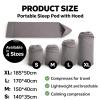 Wearable Sleep Pod Hug Blanket for Adults, Grey 360 Wrap Wearable Sleep Pod with Comfy Hoodie, Breathable Sensory Compression Sheet, Portable Adult Sleeping Sack, Travel-Friendly Home (L) view 2