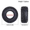 0.7" Aluminum 5-Spoke Beadlock Wheels Tires for 1/30 Axial SCX30 RC Crawler Upgrade Parts (Titanium Wheels with Tires) view 3