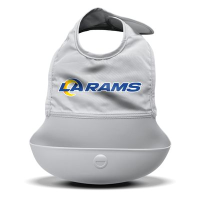 Smilo NFL Silicone Bib with Crumb Catcher - Los Angeles Rams - Gray