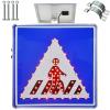 24" Solar Stop Sign - Solar Powered Flashing LED Traffic Sign, Bright Aluminum Pedestrian Crossing Warning, Custom Sizes & Patterns, Eco-Friendly & Easy Install view 1