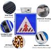 24" Solar Stop Sign - Solar Powered Flashing LED Traffic Sign, Bright Aluminum Pedestrian Crossing Warning, Custom Sizes & Patterns, Eco-Friendly & Easy Install view 4