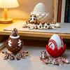 Baseball Dragon & Egg, 3Pc Winged Dragon Fidget Toy, 3D Dragon Eggs with Dragon Inside, 3D Printed Dragon Egg, Articulated Winged Dragon Fidget Toy, Sports Ball Style Dragons (3, Ice Hockey) view 4