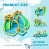 FINCOME Inflatable Water Slide, Bounce House with 2 Slide for Kids, Inflatable Waterslide Park with Splash Pool, Basketball Hoop, Ball Shooting & Water Cannon for Backyard, Outdoor, Indoor view 2