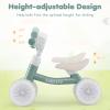 BABY JOY Balance Bike, 4 Wheels Lighting Toddler Bike for 1-3 Years with Adjustable Handlebar &Seat, Carbon Steel Frame and No Pedal, Baby Walker for Boys Girls Gift (Green) view 4