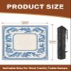 31.5" x 31.5" Mahjong Mat for Table with Carrying Bag Blue Fish Decorative Frame Oriental Non-Slip Noise-Reducing Game Mat for Mahjong Poker Dominoes Board Games view 2