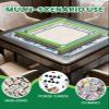 31.5" x 31.5" Mahjong Mat for Table with Carrying Bag Blue Fish Decorative Frame Oriental Non-Slip Noise-Reducing Game Mat for Mahjong Poker Dominoes Board Games view 3