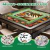 31.5" x 31.5" Mahjong Mat for Table with Carrying Bag Tiger Surrounded by Peony Flowers Ornate Style Non-Slip Noise-Reducing Game Mat for Mahjong Poker Dominoes Board Games view 3