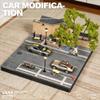 1/64 Modular Cafe Landmark Diorama with LED Street Lamps, Diecast Cars & Figure - Miniature Archicture Street Scene Display view 3