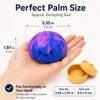 4PCS Rainbow Dumpling Squishies Toys with Food Steamer,Tie Dye Squeeze Dough Fidget Sensory Stress Balls,Stretchy Hand Desk Toys for Stress Relief Squishies Dumpling Gifts view 3