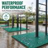 Nuanchu Playground Rubber Mat 48"x48", Heavy Duty Mat, Shock Absorbing Landing Pad, Non Slip Outdoor Safety for Playground, Backyard Playset(Green) view 3