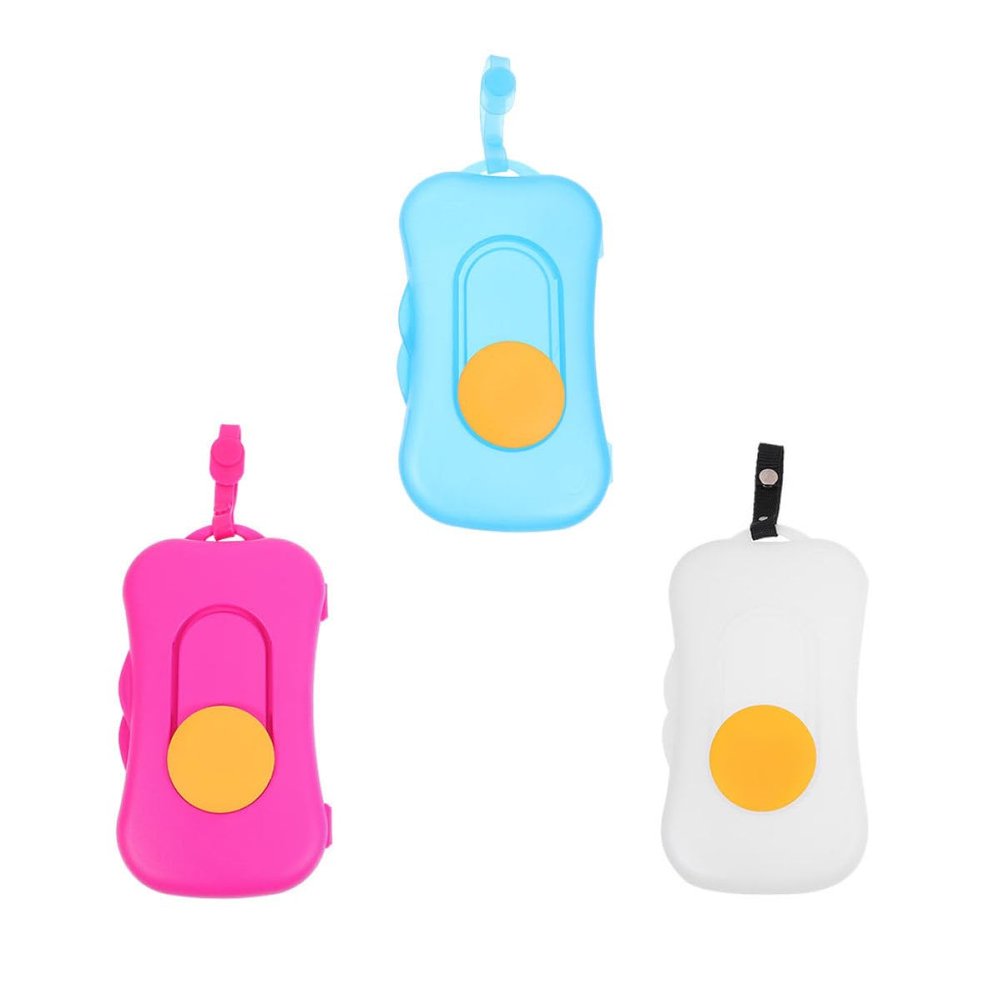 3Pcs Baby Wipes Cases with Cover, Portable Tissue Holder for Travel