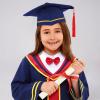 Kindergarten 2026 Graduation Cap and Gown Tassel Sets with Charm Graduations Stoles for Kids Grad Party Yellow Green Navy view 3