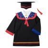 2026 Kindergarten Graduation Cap and Gown Tassel Set for Kindergarten Preschool Toddler Children Red Hot Yellow Green Navy view 3