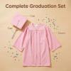2026 Kindergarten Graduation Cap and Gown Tassel Set for Kindergarten Preschool Toddler Children Red Hot Yellow Green Navy view 4