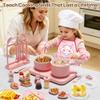 Gotoofun Kids Cooking Sets Real, Electric Dual Stove Real Cooking Set for Kids with Mini Cookware, Safe Utensils, Apron & Kitchen Tools, Montessori Pretend Play Cooking Toy for Girls Ages 8+Pink view 3