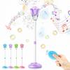 Automatic Bubble Machine, 2026 New Standing Bubble Maker Machine with Lights and Music and Remote, Adjustable Height Outdoor Bubble Blower Maker for Parties Birthday Wedding (Purple) view 1