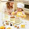 Gotoofun Kids Cooking Sets Real, Dual Stove Real Cooking Set for Kids with Mini Cookware, Safe Utensils, Apron & Kitchen Tools, Montessori Pretend Play Cooking Toy for Girls Boys Ages 8+, Beige view 2