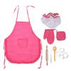 Blaihild Kids Baking Set, 11-Piece Cooking Toys with Apron and Chef Hat, Ideal for Imaginative Play for Toddlers and Preschoolers (Round Dots) view 1