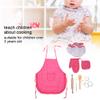 Blaihild Kids Baking Set, 11-Piece Cooking Toys with Apron and Chef Hat, Ideal for Imaginative Play for Toddlers and Preschoolers (Round Dots) view 4
