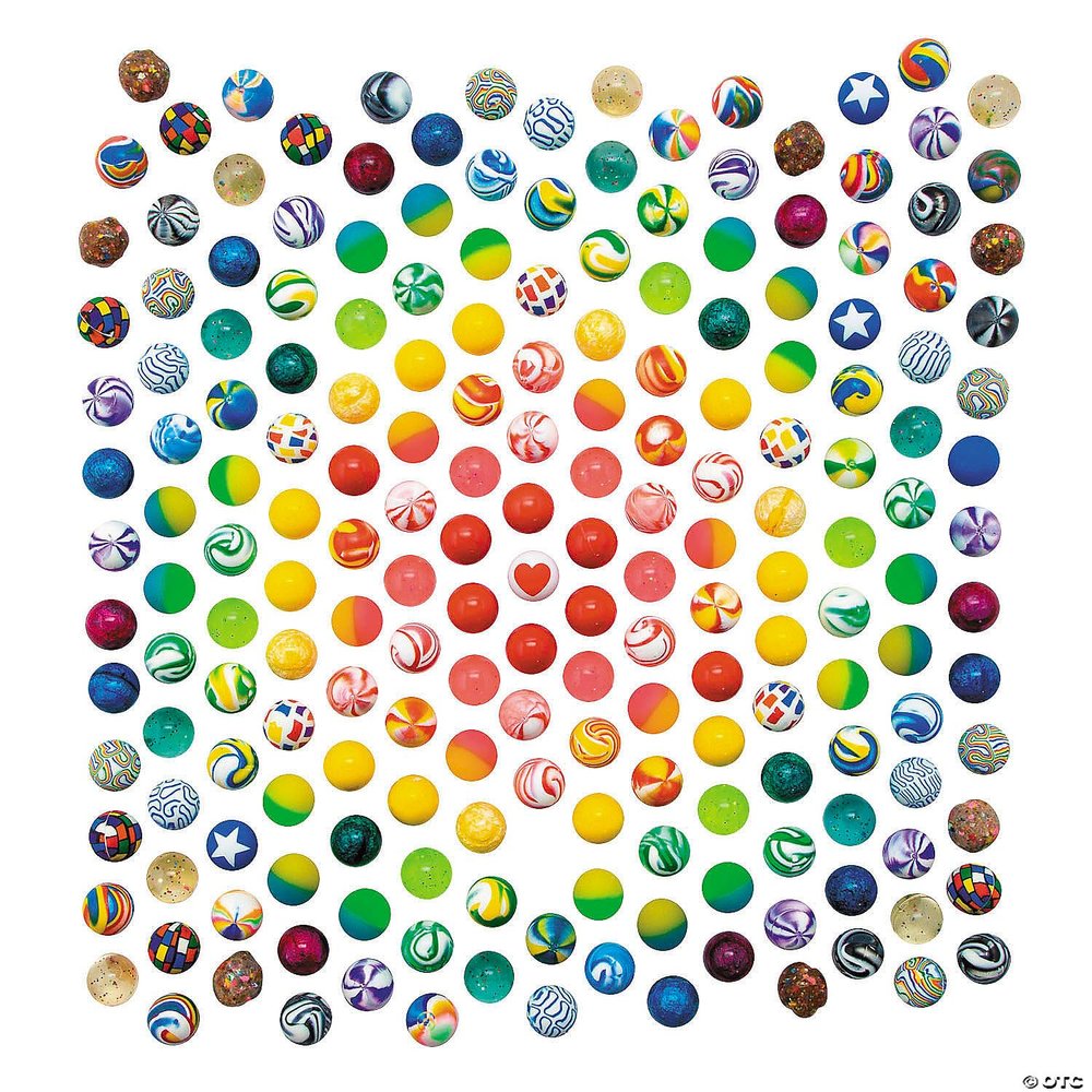 Uberoott 3/4" - 1 1/2" Mega Bulk 240 Pc. Mini Rubber Bouncy Ball Assortment