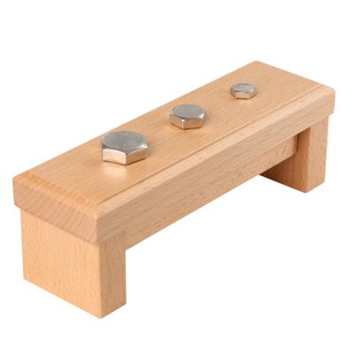 LLTCMAOYI Montessori Nut & Bolt Board, Toddler Fine Motor Skill Toy, Wooden Screw Driver Activity Set,Model b