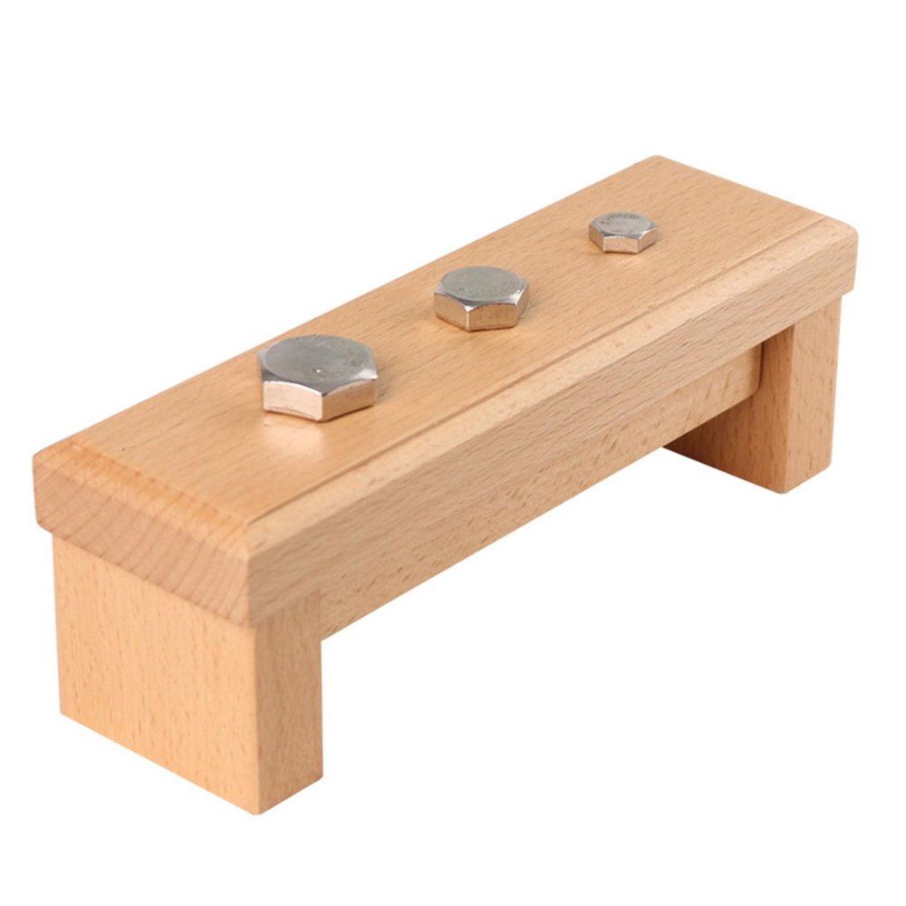 LLTCMAOYI Montessori Nut & Bolt Board, Toddler Fine Motor Skill Toy, Wooden Screw Driver Activity Set,Model b
