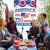 250th Anniversary Door Cover 71x35 Inch, 250 Years of Freedom USA 1776-2026 Patriotic Front Door Banner, 4th of July Independence Day Porch Sign Party Backdrop view 3