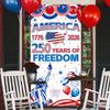 250th Anniversary Door Cover 71x35 Inch, 250 Years of Freedom USA 1776-2026 Patriotic Front Door Banner, 4th of July Independence Day Porch Sign Party Backdrop view 4