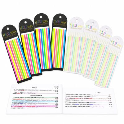 Xieyiwei 1280PCS Mahjong Line Finder Tape, Transparent Writable Card Tabs, Reusable No Residue Stickers for Beginners & Players, Mahjong Rule Reader Strategy Aid