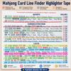 Xieyiwei 1280PCS Mahjong Line Finder Tape, Transparent Writable Card Tabs, Reusable No Residue Stickers for Beginners & Players, Mahjong Rule Reader Strategy Aid view 3
