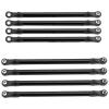 8 PCS Aluminum Alloy RC Link Rod Linkage Set 313MM Wheelbase for 1/10 AXIAL SCX10 90046 TRX4 RC Crawler Car Accessories(Black) view 1