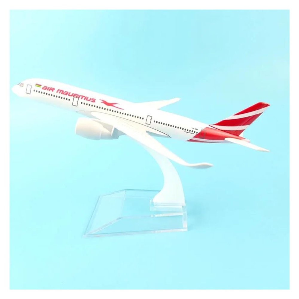 ALHROEUO Miniature Scale 1 400 for Air Mauritius A350-900 Simulation Airplane Model Metal Aircraft Gift Toys Flying Toy Game Kits