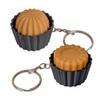2Pcs Cute Dessert & Chocolate Shaped Fidget Keychain Clicker Toy - Portable Clicky Fidget, Anxiety Relief Sensory Toy for Adults, Portable Gift Set (Biscuit B) view 1