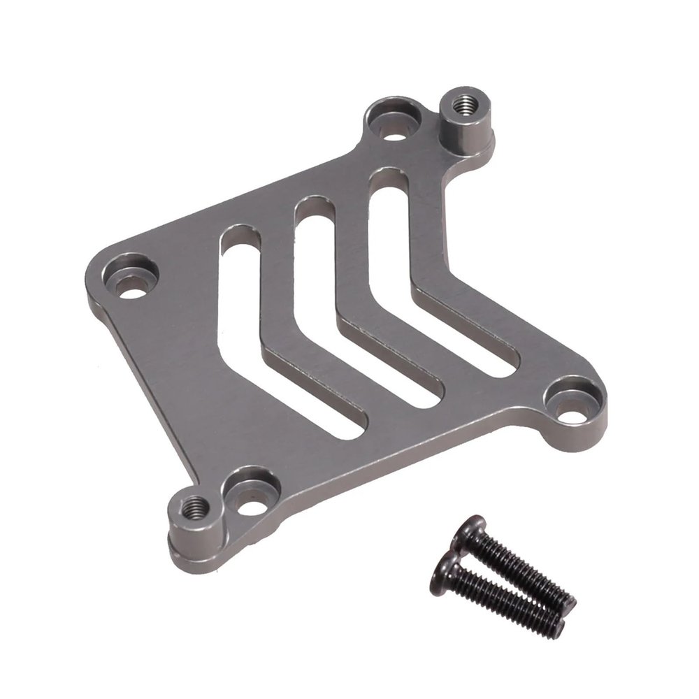HERAUMB Metal servo baseSuitable for MJX 16207 16208 16209 16210 H6V3 M162 M163 1/16 Remote Control car Upgrade Accessories(Titanium)