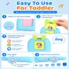 Aullsaty Talking Flash Cards for Toddlers 1-5 Years Old, Upgraded 536 Sight Words with 6 Songs Montessori Autism Sensory Toys, Educational Learning Speech Therapy Birthday Gifts for Boys Girls (Blue) view 4