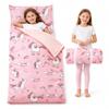 Bunnikins & Clover Unicorn Toddler Nap Mat for Daycare, Kids Slumber Bag view 1