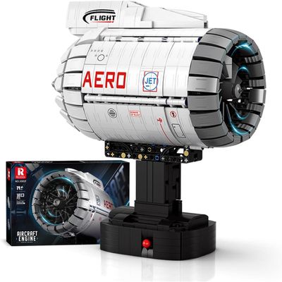 ASTEM Building Blocks Set Model 33019 - Turbofan Engine 1813pcs, 1813 Pieces, Realistic Engine Details, with Transfer Stickers, Versatile Application