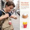 2Pcs Cute Dessert & Chocolate Shaped Fidget Keychain Clicker Toy - Portable Clicky Fidget, Anxiety Relief Sensory Toy for Adults, Portable Gift Set (Cake A) view 4