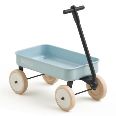 Kidpop Pula-Mini First Wagon for Toddlers, 4-Wheel Baby Pull Toy Cart for Kids Ages 1-3, Indoor & Outdoor Push Walker Toy, Ideal 1 Year Old Birthday Gifts (Blue)
