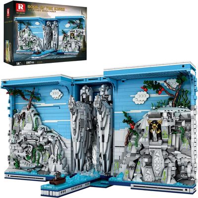 ASTEM Building Blocks Set Model 66039A - Books of THE Kings, 2977 Pieces, with LED Light, Foldable Design, Creative Theme Design