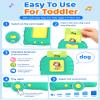 Aullsaty Talking Flash Cards for Toddlers 1-5 Years Old, Upgraded 536 Sight Words with 6 Songs Montessori Autism Sensory Toys, Educational Learning Speech Therapy Birthday Gifts for Boys Girls (Green) view 4