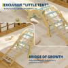 Festisoul 4 in 1 Toddler Climbing Toys Indoor, Wooden Climbing Triangle Set with Ramp and Arch, Jungle Gym for Toddlers 1-3, Baby Climbing Structure, Blue view 2